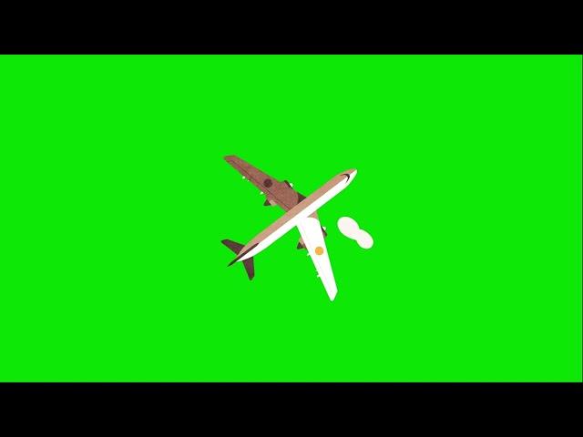 Aeroplane in sky chromakey