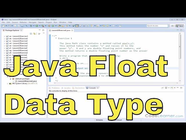 19x - Learn Java Float and Double Data Types - Exercise 1