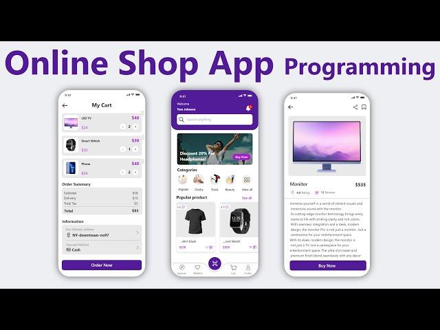 Online Shop Android Studio Project App tutorial - Online Shop App Ecommerce Programming