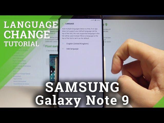 How to Change Language on SAMSUNG Galaxy Note 9 - Set Up Language |HardReset.Info