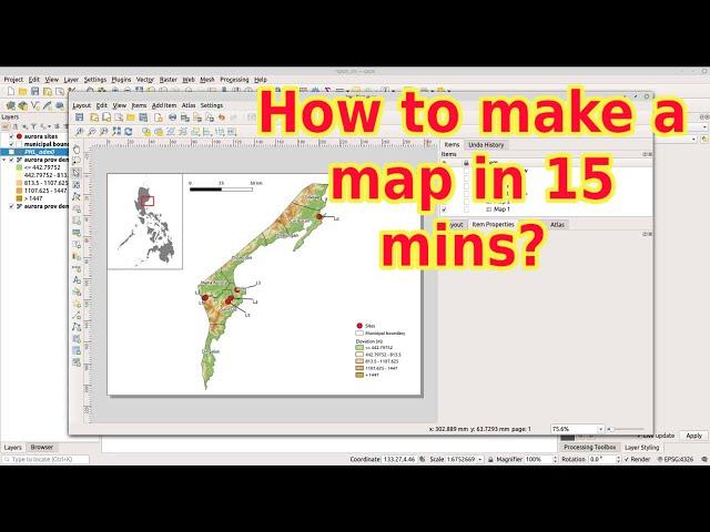 QGIS Part4 - How to create your first map in 15 mins