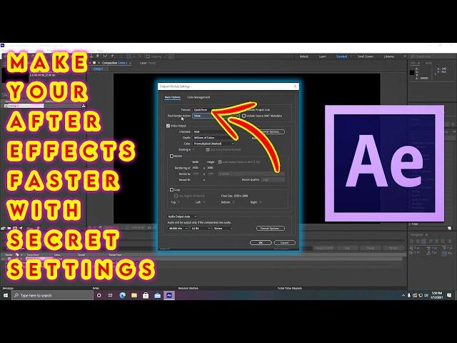 After Effects Best RENDER Settings | EXPORT After Effects Projects Faster with These Secret Settings