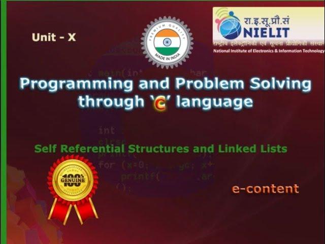 PPS 10 Self Referential Structures and Linked Lists