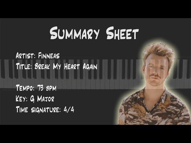 Break My Heart Again (Finneas) Piano Keyboard Tutorial