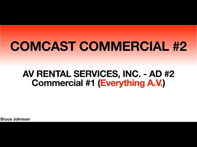 Our television commercial for Comcast Effectv