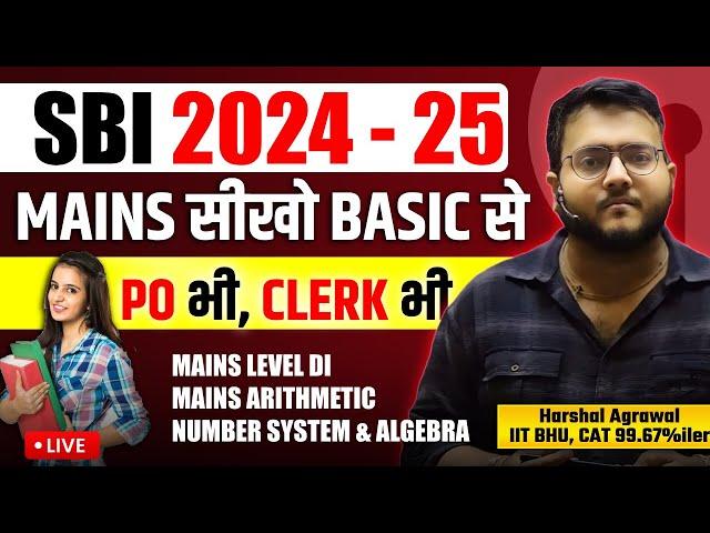 SBI PO Mains Quant | SBI CLERK Mains Quant | Parinam Batch SBI PO, SBI CLERK 2024 - 25 | Harshal Sir