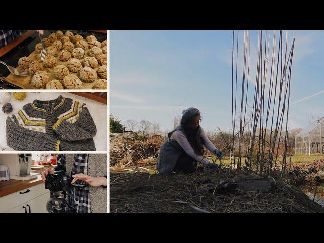 Vlog | spring work in the garden | crochet sweater | work | lentil meatballs