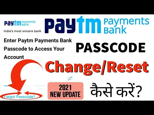 How To Change And Reset Paytm Payments Bank Passcode | Forget Paytm PASSCODE |