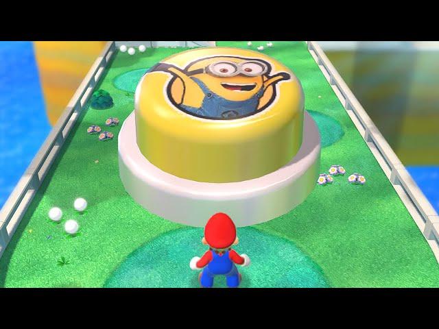 What happens when Mario presses the Minion Switch in Super Mario 3D World?