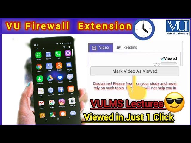 VULMS Lectures Viewed in Just 1 Click|How to Add Extension in Mobile Phone |Complete Guidelines