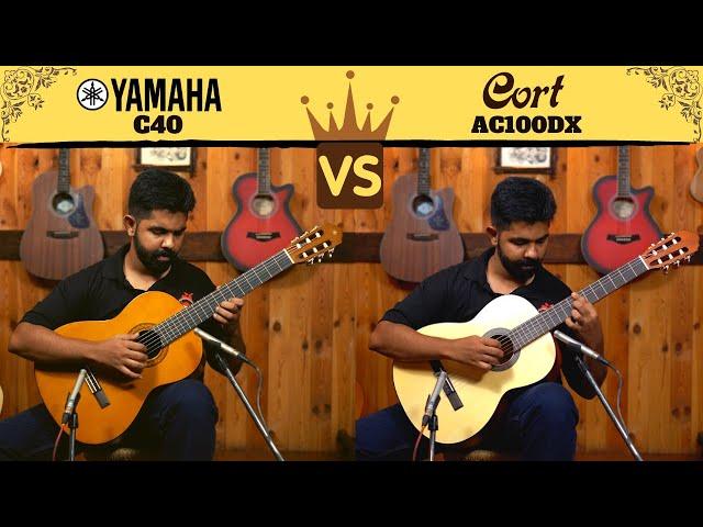 Yamaha C40 vs Cort AC100DX | Best Classical Guitar under 10k?? || Sound Demo | NO TALKING!!