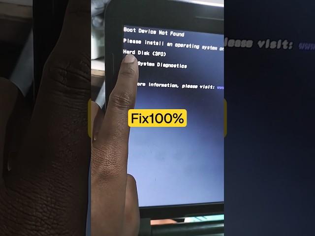 Fix100%Hard Disk (3F0)F2 System | Boot Device Not Found Please install an operating#macnitesh#2023