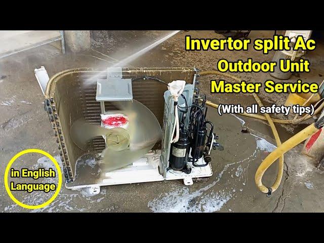 invertor split ac outdoor unit master service|how to master service of split ac|ac master service