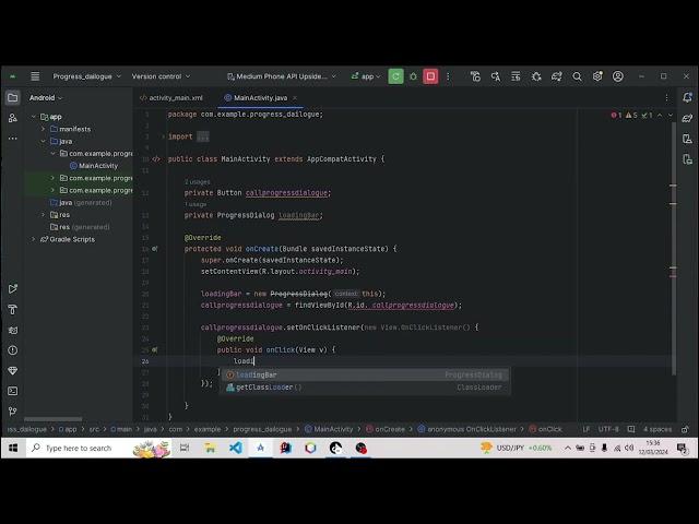 Android Studio Tutorial - Progress Dialog 2024