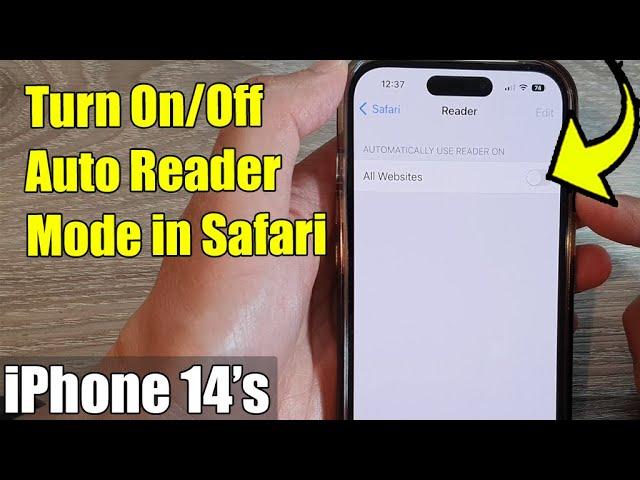 iPhone 14's/14 Pro Max: How to Turn On/Off AUTO READER MODE In Safari