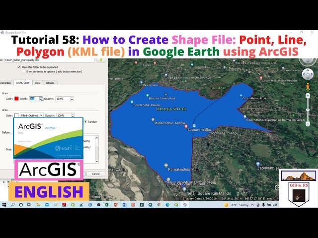 How to Create Shape File: Point, Line and Polygon (KML/KMZ file) in Google Earth using ArcGIS