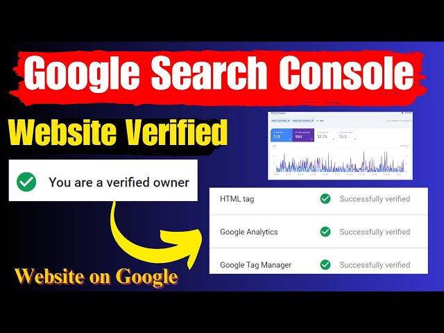 Google Search Console ownership verification, Verify Google Tag Manager, Google Analytics, html tag