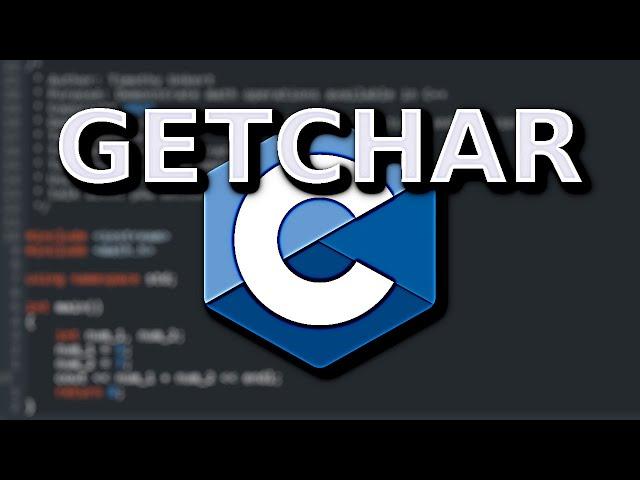 C Programming Tutorial - getchar Function