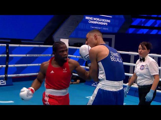 R32 (75KG) FENDERO MORENO (FRA) vs BELALIA ADAM (SWE) | IBA Men's World Boxing Championships 2023