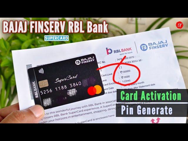 BAJAJ FINSERV RBL Bank Supercard  Card Activation ? PIN Generation ? #creditcard