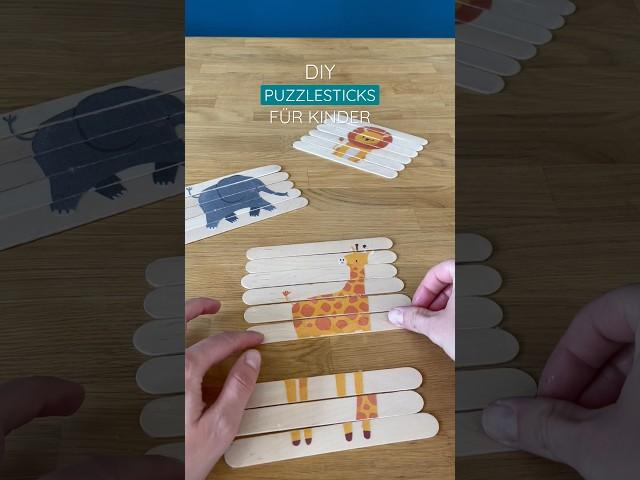 DIY Puzzlesticks #shorts #kindergarten #kinder #kita #fürkinder #kidslearning #forkids #basteln #diy