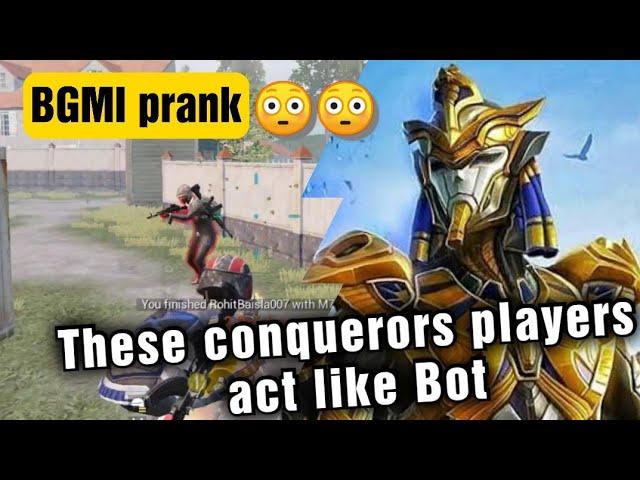 Conqueror player acting as a noob| BGMI prank | noob to pro journey