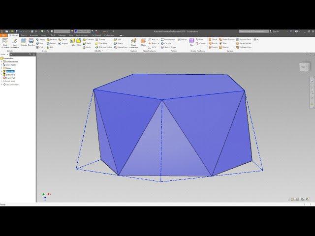 Icosahedron (extrusion method) - Autodesk Inventor