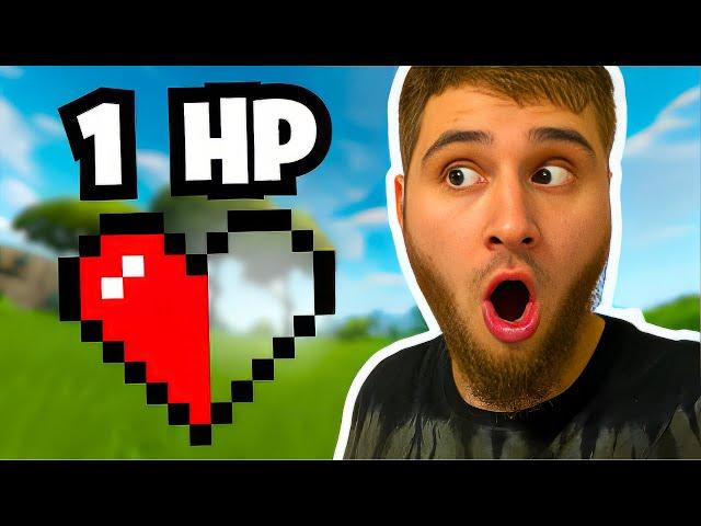 Impossible 1 HP Game In FORTNITE - You Won't Believe Your Eyes !!! @DmetrixLive