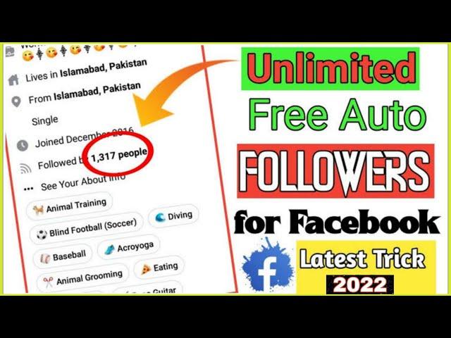 How To Get Unlimited Real Followers On Facebook | Facebook auto follower 2022