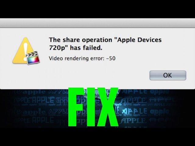 Video Rendering Error 50 FIX | iMovie & Final Cut Pro X - "Video Rendering Error 50"- EASY SOLUTION