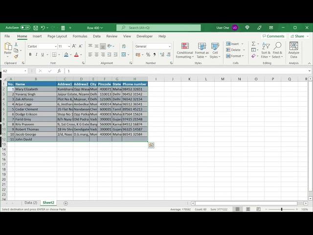 How to create a searchable database in Excel