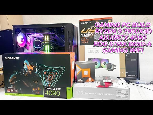 Gaming PC Build RYZEN 9 7950X3D RTX 4090 | ASUS ROG STRIX B650-A GAMING WIFI | Step-by-Step Assembly