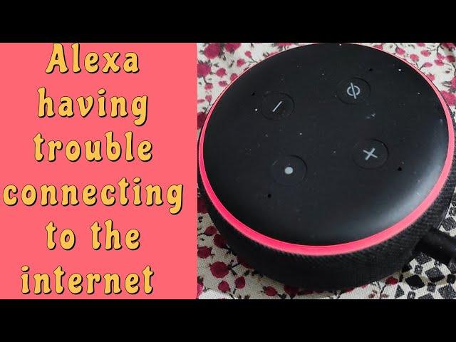 Alexa not connecting to wifi | Amazon Alexa echo dot internet connection problem fix