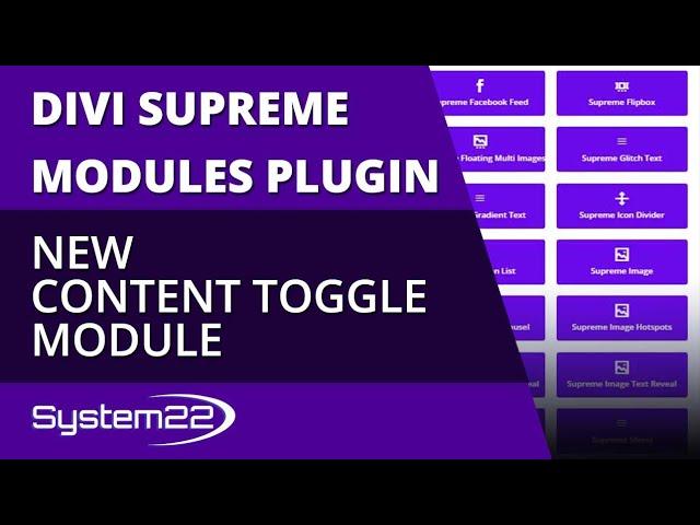 Divi Supreme Modules New Content Toggle Module 