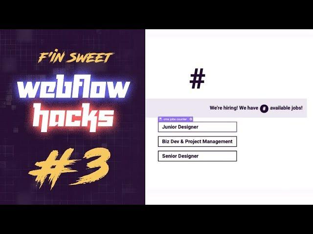 #3 - Count and display the amount of items in a Webflow Collection List