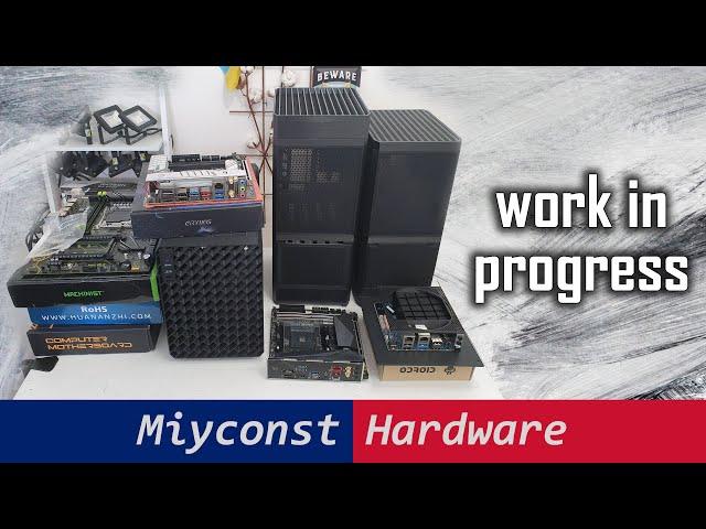 The projects I am working on... NAS, Odroid H4, B550, ERYING, X99, MODCASE