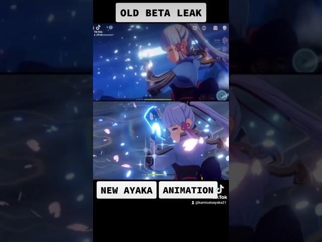 Ayaka Dash Old Beta leak Vs New Animation - Genshin Impact