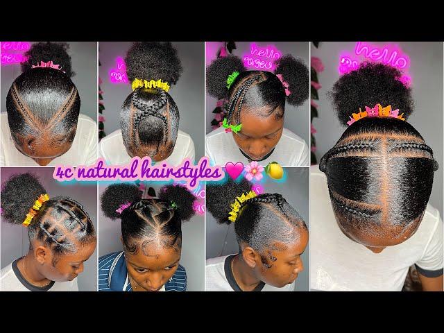 BEST 4c natural HAIRSTYLES + 𝐒𝐥𝐚𝐲𝐞𝐝 edges 🩵 /NEW TRENDY NATURAL hairstyles 