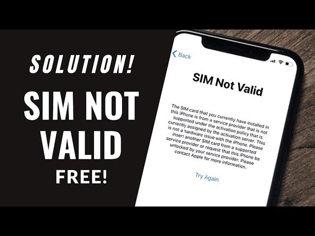 iPhone Sim Not Valid Solution  How to unlock your Sim Card on iPhone Sim Not Valid Solution 2023