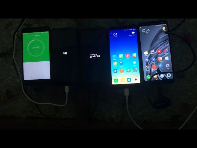 Mi A2 vs Nokia x6 vs Redmi Note 5Pro vs Mi A2Lite Charging Test