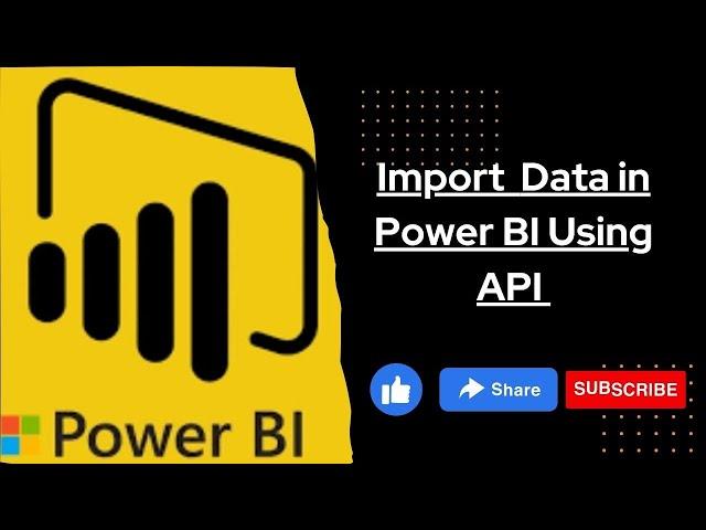 How to import data in power BI using API? | #powerbi |#api