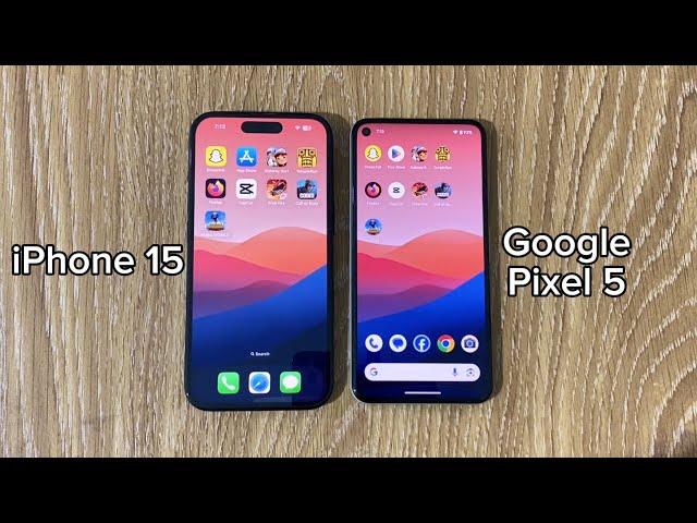 GOOGLE PIXEL 5 vs IPHONE 15- SPEED TEST