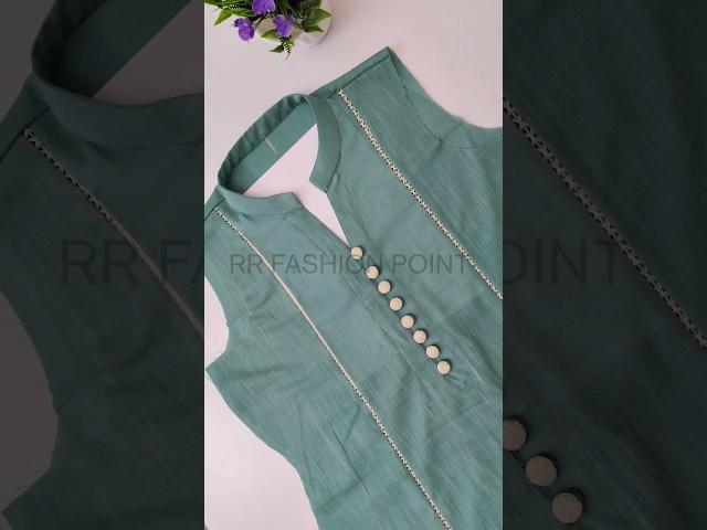 Button placket / kurti design