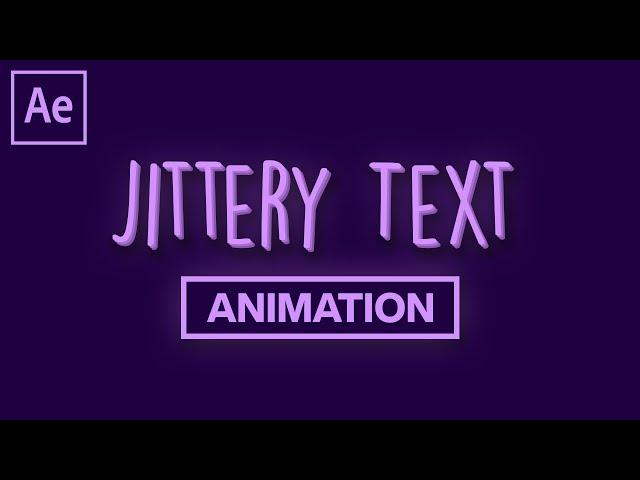 [TUTORIAL] How to Make a Jittery Text Animation - After Effects 2020