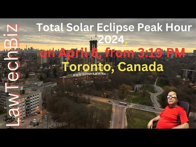 Total Solar Eclipse Peak Hour from Toronto 2024