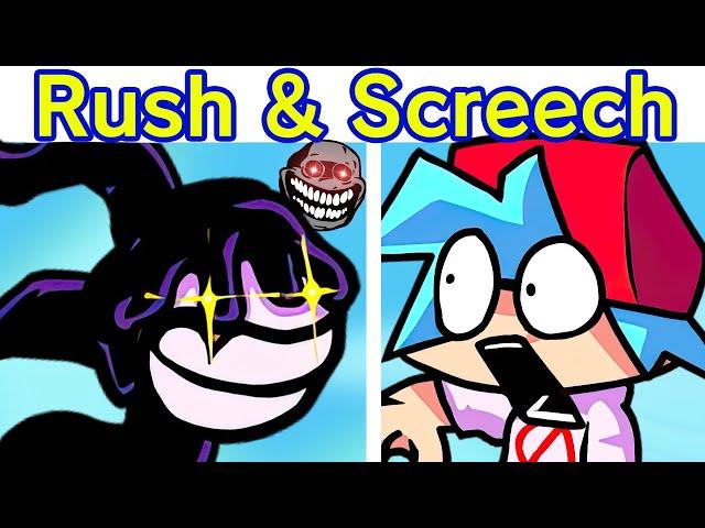 Friday Night Funkin' VS DOORS | Rush & Screech (Roblox DOORS 1 to 100) (FNF Mod/Hard)