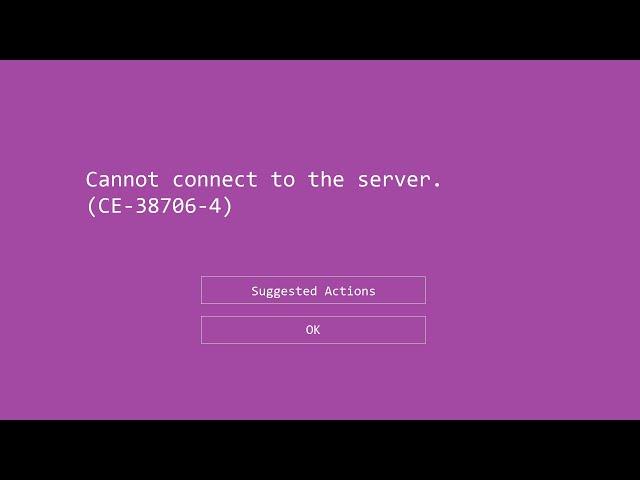 Fixed PS4 Error Code CE-38706-4 | Cannot connect to the server