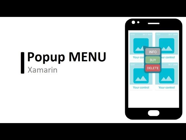 Xamarin - Popup menu from your app (dynamic display)