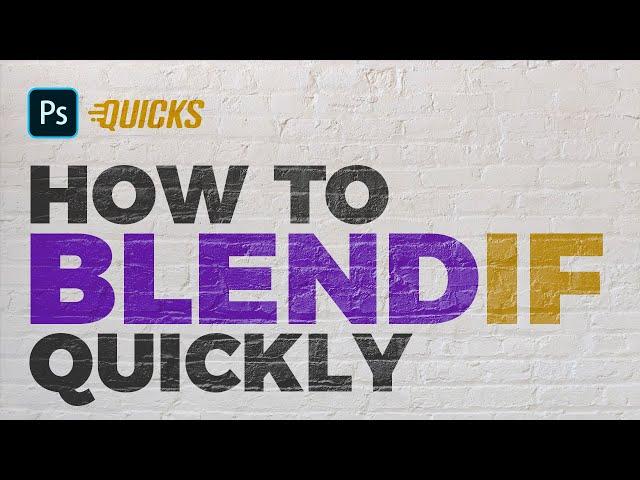 Blend If: How To Blend Logo Into Image | Photoshop Tutorial | Quick Mockup Tutorial (2022)