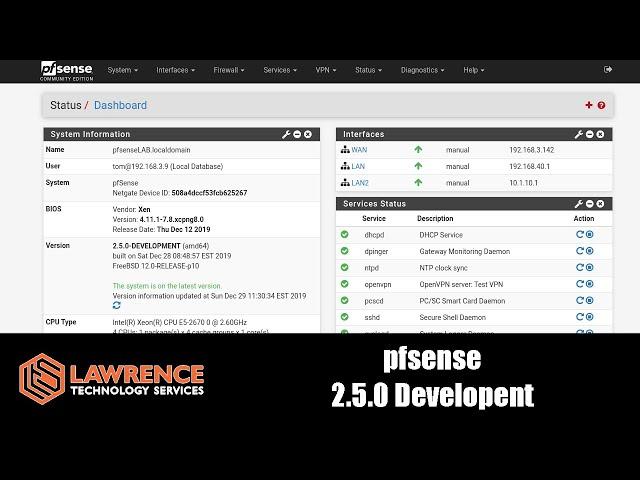 pfsense 2.5.0 Beta New Features and Changes
